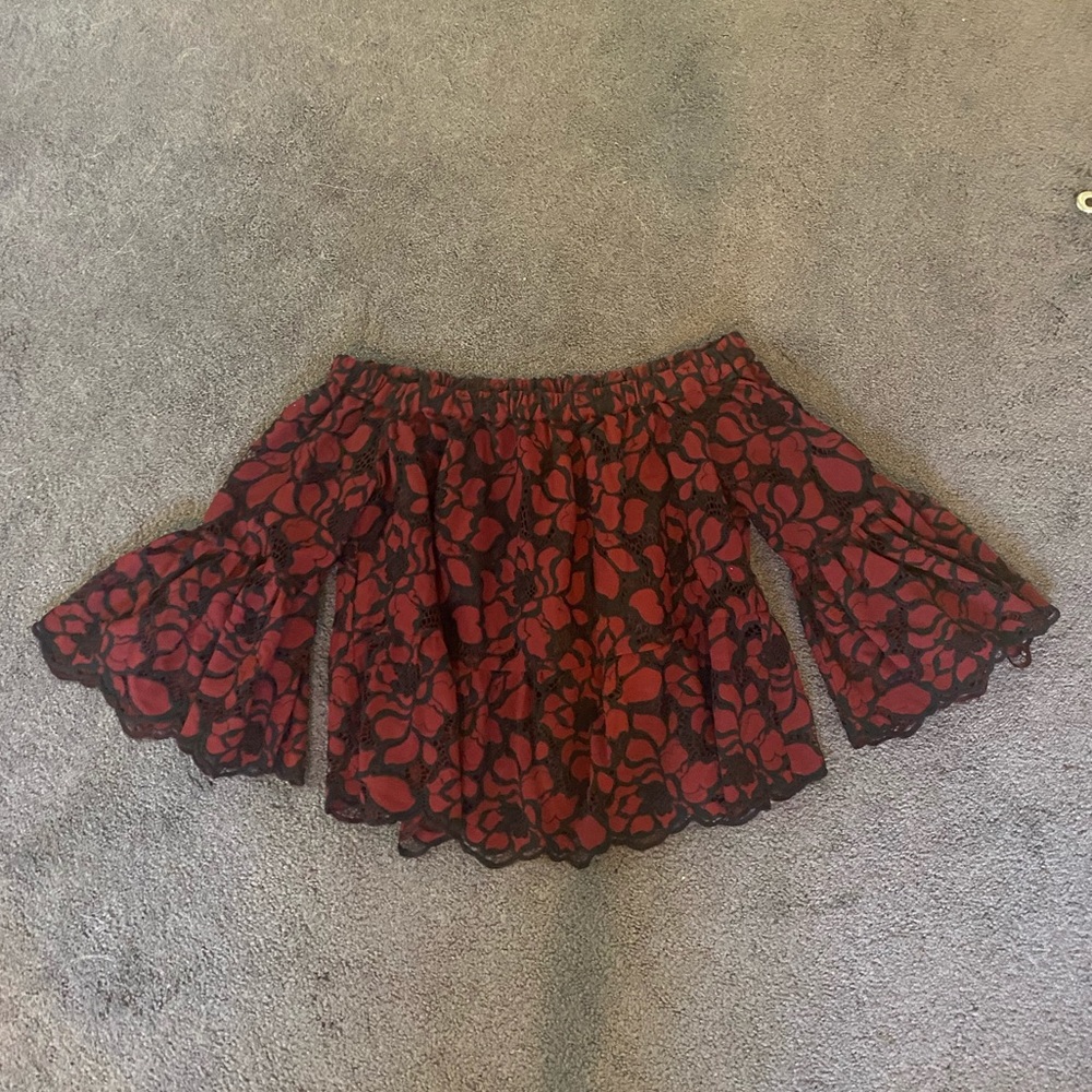 Off the shoulder Lace Likely Shirt